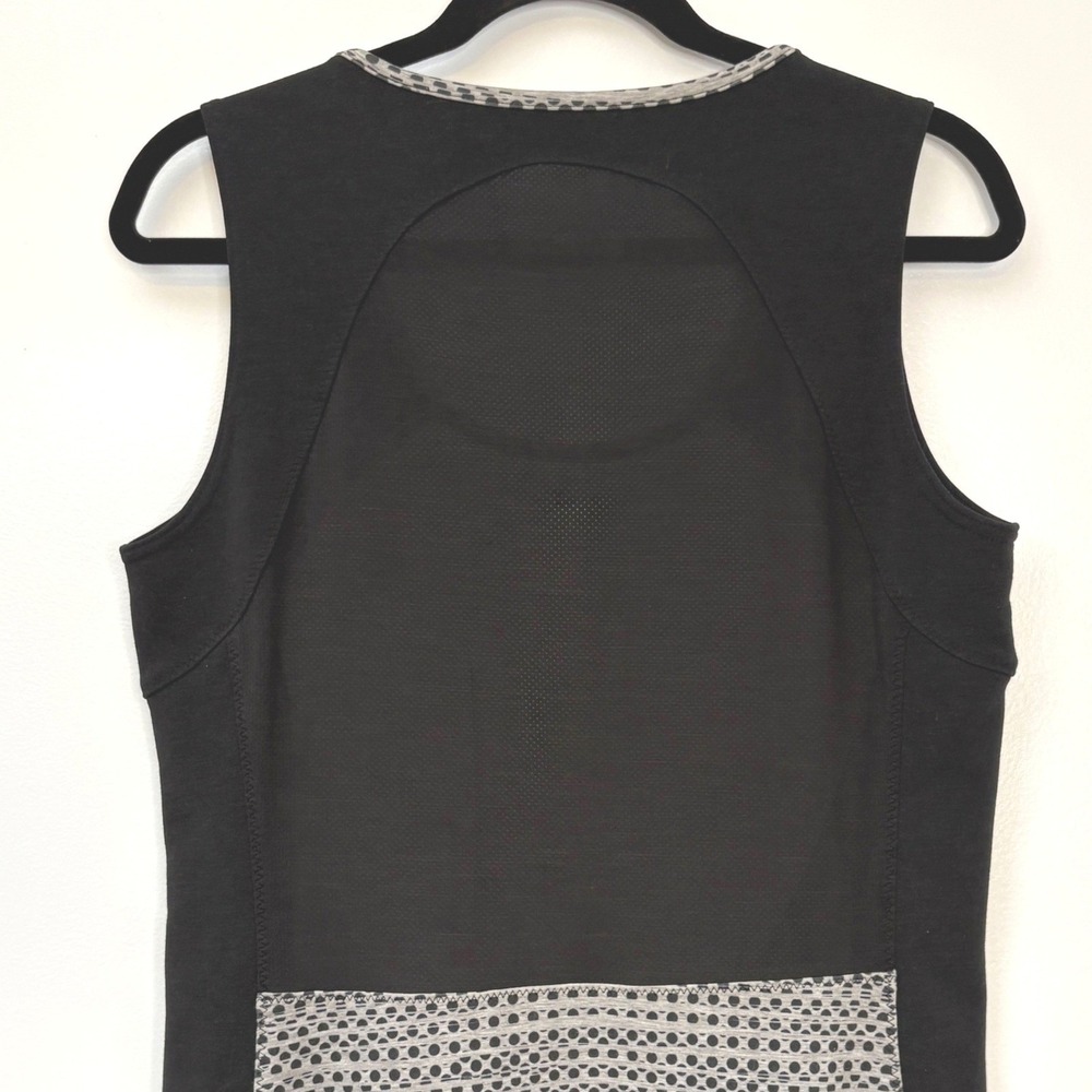 Athleta Fuse Dots M Athletic Lounge Dress Black Sleeveless Workout - Picture 4 of 7
